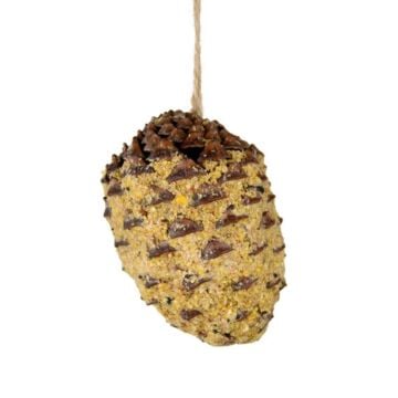 Dennenappel met vet L 15 cm