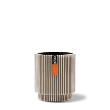 Vaas cylinder Groove beige Ø 11 cm