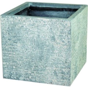 Pot kubus Utah grijs B20H22cm