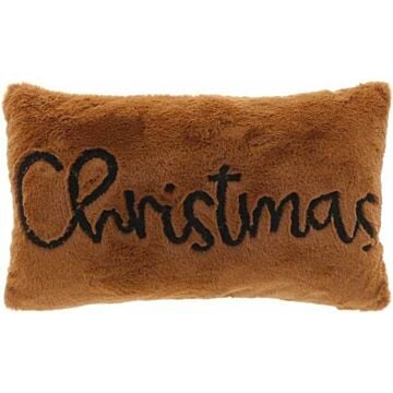 Kussen Christmas bruin 50 cm - Unique Living