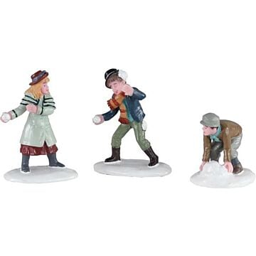 Lemax Snowball Skirmish, set van 3