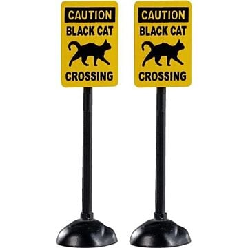 Lemax Scary Road Signs, set van 2
