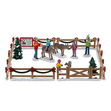 Lemax Reindeer Petting Zoo, set van 17