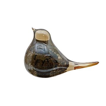 Sculptuur Blend L oker glas L 10 cm