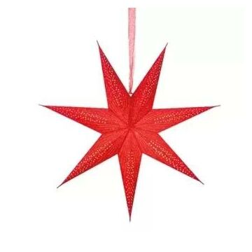Papieren kerstster rood Ø 60 cm