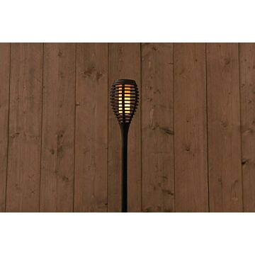 Solar fakkel met vlameffect zwart 61 cm 10 stuks