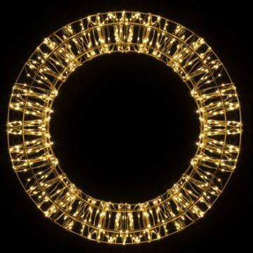 Krans d40cm 600LED goud
