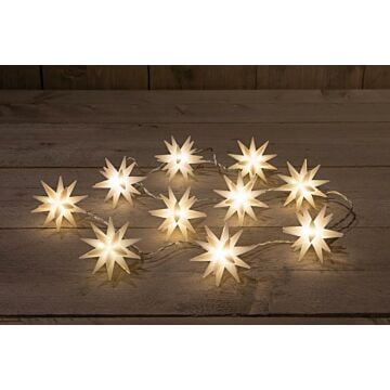 LED 10 lampjes ster 3D klein wit 1,5 meter