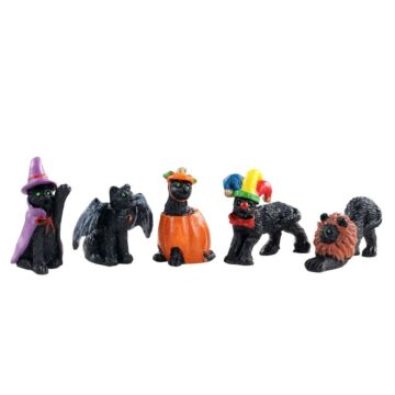 Lemax Halloween Cats, set van 5