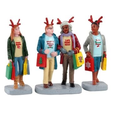 Lemax Girls Christmas Shopping Trip, set van 3