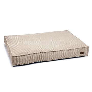 Honden ligkussen ribbed l.grijs l120b80h15