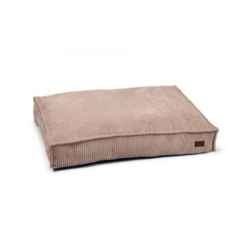 Honden ligkussen ribbed roze l100b70h15cm