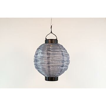 Solar lampion D20cm warmwit grijs