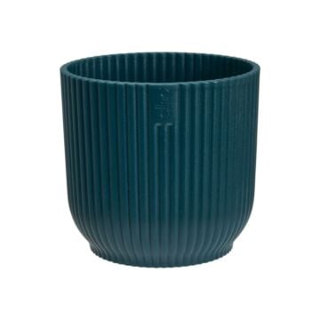 Bloempot Vibes Fold rond mini  blauw Ø 9 cm - Elho