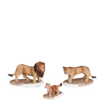 Lion family 3 stuks - l9xb4,5xh5,5cm - Luville