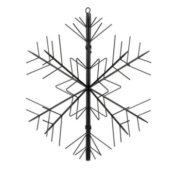 Deco sneeuwvlok d64h78cm zwart