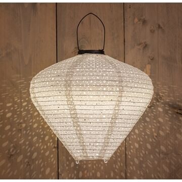 Solar lampion Marrakesh wit 33 cm