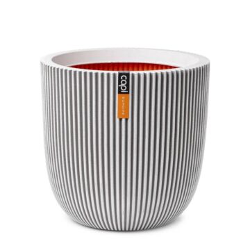 Bloempot Planter bol groove ivoor Ø 43 cm - Capi