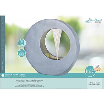 Fontein rond polyresin grijs 92 cm - Lumineo Fontein rond polyresin grijs 92 cm - Lumineo