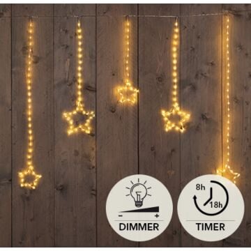 Kerstverlichting ster gordijn 186 LED 90 x 80 cm