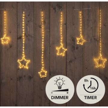 Kerstverlichting ster gordijn 738 LED 400 x 80 cm