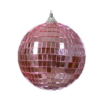Disco kerstbal roze Ø 10 cm