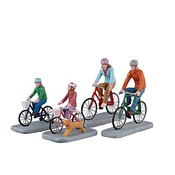Lemax Family Bike Ride, set of 4