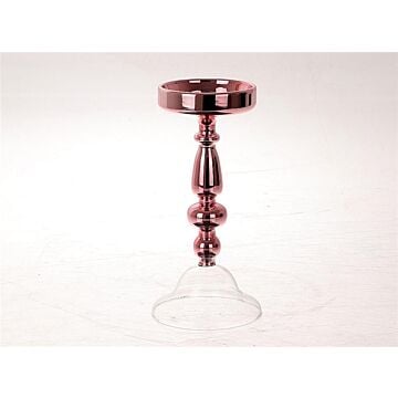 Candle Holder Belleva roze 23 cm - HBX Natural Living