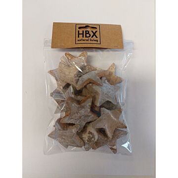 Basic Coco Star 4,5 cm natural set van 15 - HBX Natural Living