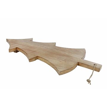 Borrelplank kerstboom naturel 77 cm