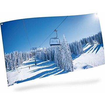 Achtergrond skilift 150x75 cm - My Village