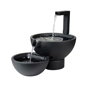 Tuinfontein Dubbele schaal zwart 87 cm