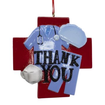 Medisch thank you Pvc Ornament8 cm - Kurt Adler
