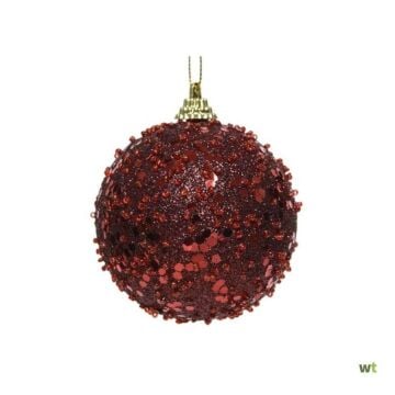 Kerstboom foam veer d8cm ossenbloed