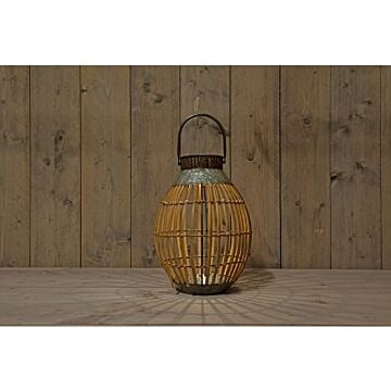 Solar lantaarn bamboe 36,5 cm