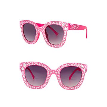 Bril roze met stenen en donker glas Bril roze met stenen en donker glas