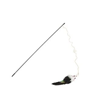 Kattenspeelgoed hengel met pluche dier L 45 cm - Beeztees