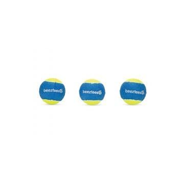 Hondenspeelgoed fetch tennisbal blauw/geel 3st 6.3 cm