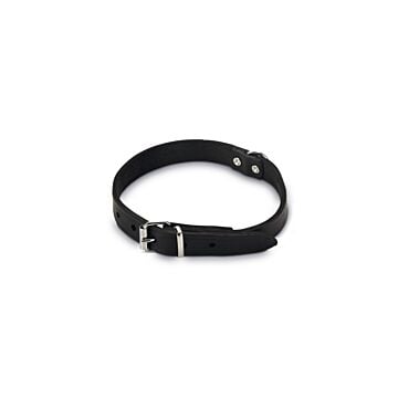 Halsband leer 52cm 20mm zwart - Beeztees