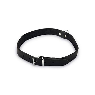 Halsband leer 70cm 25mm zwart - Beeztees