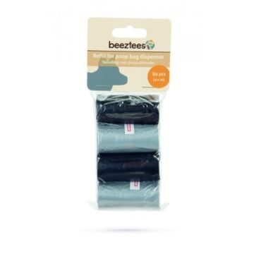 Navul poepzakhouder zwart/grijs 4x20st - Beeztees