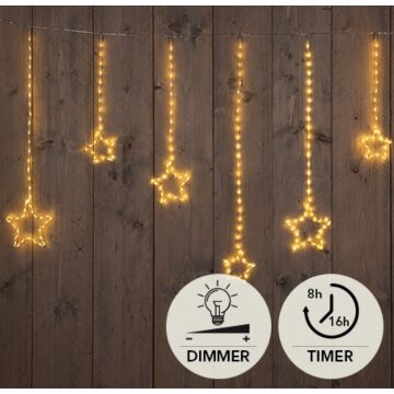 Kerstverlichting ster gordijn 364 LED 200 x 80 cm