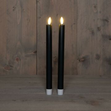 Dinerkaars 3D zwart 24 cm - 2 stuks