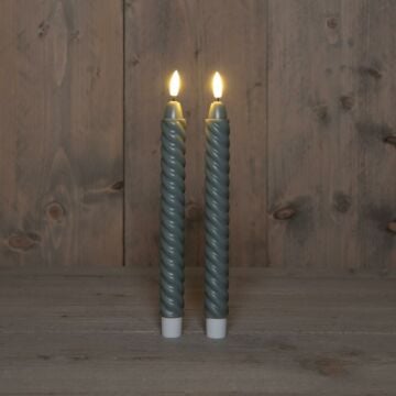 Swirl dinerkaars 3D groen 24 cm - 