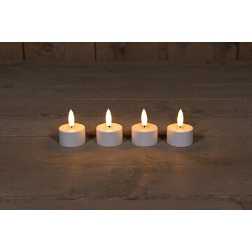 LED theelichten 3D uitbreidingsset 5 cm wit 4 stuks - Anna’s Collection