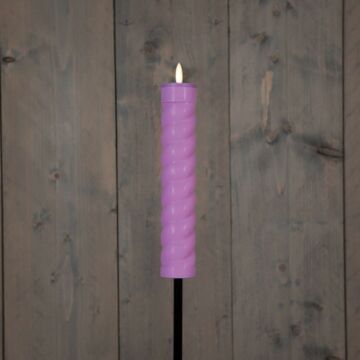 Tuin fakkel led solar swirl lila 21 cm