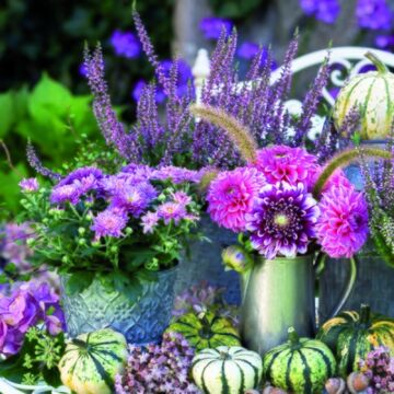 Buitencanvas bloemen h58b58cm