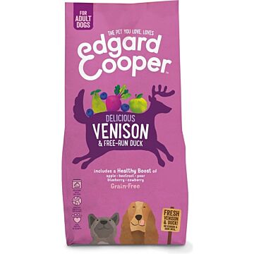 Hond ADULT Vers hert & scharreleend appel,r.biet,peer&bl.bes 7kg - Edgard & Cooper