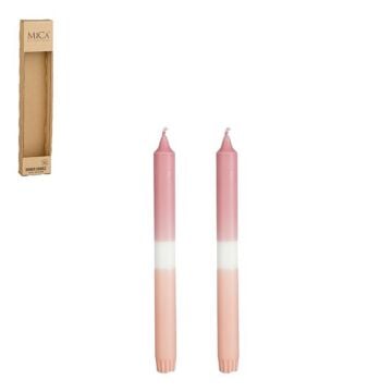 Dinerkaars dip-dye roze 25 cm set van 2 - Mica