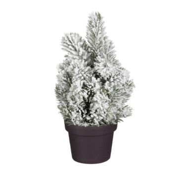Kerstboom in pot groen frosted 24 cm - Mica Kerstboom in pot groen frosted 24 cm - Mica